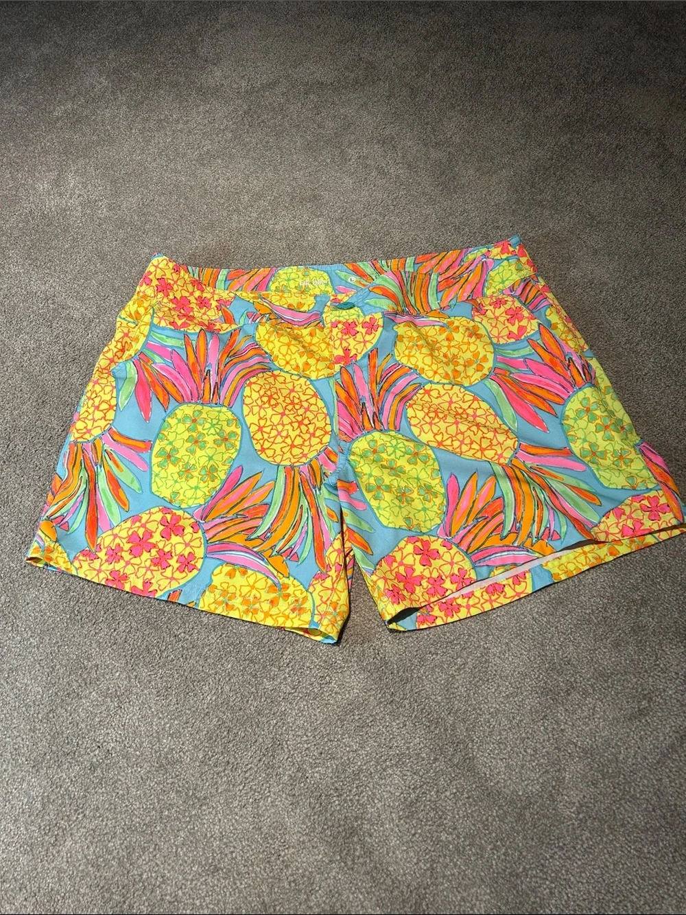 Chubbies ‘The Hooligan’ Neon Pineapple mesh lined trunks / shorts